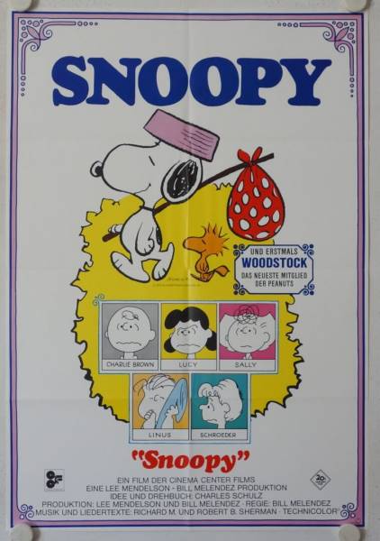 Snoopy come home original release german movie poster